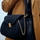 Czarna torebka na ramię z łańcuszkiem — Aleksa HMade