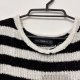 Czarno-biały sweter w paski z aksamitnej dzianiny Zara Knit oversize szeroki luzny XL / 42 / 14