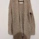 Miękki beżowy kardigan Hollister California S | ciepły długi sweter bez zapięcia