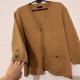 Miękki, ciepły kardigan w kolorze camelowym z wysokiej jakości mieszanki wełny Woolmark Rozmiar XL / 42 / 14