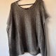 Metaliczne poncho sweter z delikatnymi cekinami XL / 42 / 14·Bardzo dobry·Noella