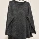 Szary luźny sweter oversize XL/XXL miękki prążkowany melanż XXL / 44 / 16·Bardzo dobry·CM