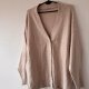 Beżowy miękki oversize luźny kardigan Pull&Bear M z głębokim dekoltem i obniżoną linią ramion