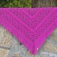 Chusta na szydełku - magenta