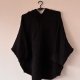 Czarna ponczo-bluza z kapturem oversize, miękka, luźna, wygodna, uniwersalna 4XL / 48 / 20·Bardzo dobry·Basic
