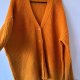 Oversize kardigan w ciepłym pomarańczowym kolorze, miękki splot, długie rękawy, guziki 9XL / 58 / 30·Bardzo dobry·Basic
