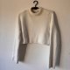 Krótki kremowy sweter z kolekcji ZARA Knitwear M / 38 / 10·Bardzo dobry