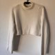 Krótki kremowy sweter z kolekcji ZARA Knitwear M / 38 / 10·Bardzo dobry