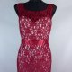 Koronkowa sukienka maxi bordo / XS