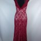 Koronkowa sukienka maxi bordo / XS