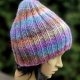 różane pastele / czapka z jedwabiem