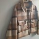Wełniana kurtka w kratę.Made im Italy. Lana wool.