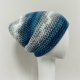 Kolorowa gruba czapka zimowa smerf ręcznie robiona