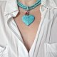 Naszyjnik z howlitu serce