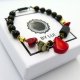 Bransoletka Czerwono- Czarna Amulet Dobrostanu PROSPERITY WISH CHARM