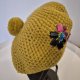 Unikatowy, żółty beret