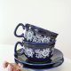 Filiżanki kobaltowe Porcelit Pruszków