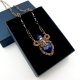 Naszyjnik perfumetka z lapis lazuli wire wrapping