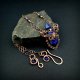Naszyjnik perfumetka z lapis lazuli wire wrapping
