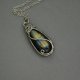Wisiorek z labradorytem, wire wrapping, stal chirurgiczna, labradoryt wisior