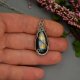 Wisiorek z labradorytem, wire wrapping, stal chirurgiczna, labradoryt wisior