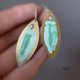 Kolczyki Celadon Fish & Red Eye Accent