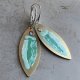 Kolczyki Celadon Fish & Red Eye Accent
