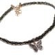 KORALIKOWY  naszyjnik choker obroża motylek