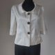 Żakiet  z kokardą ecru retro styl  L