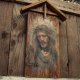 Obraz Chrystus - malowany na starych deskach