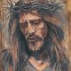 Obraz Chrystus - malowany na starych deskach