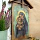 Obraz malowany na starych deskach - Madonna z Dzieciątkiem