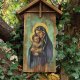 Obraz malowany na starych deskach - Madonna z Dzieciątkiem