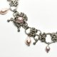 Choker chainmaille RÓŻOWE PERŁY pastel goth coquette 31,3 + 6 cm