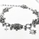 Choker STARFALL chainmaille + gwiazda północy stal chirurgiczna 33,6+7,2 cm