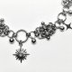 Choker STARFALL chainmaille + gwiazda północy stal chirurgiczna 33,6+7,2 cm
