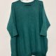Sweter oversize Made in Italy, miękki zielony, ponczo 7XL / 54 / 26·Bardzo dobry·CM