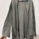 Długi szary kardigan z kapturem, miękki splot, kieszenie, przytulny model BPC 44/46