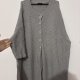 Szary długi kardigan oversize • 100% bawełna • miękki, przewiewny, zapinany na guziki 6XL 52