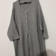 Szary długi kardigan oversize • 100% bawełna • miękki, przewiewny, zapinany na guziki 6XL 52