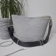 Szara torebka handmade z regulowanym paskiem