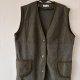 męska unisex kamizelka z wełną, oliwkowa dwukolorowa, gruba i bardzo ciepła, praktyczne kieszenie xl xxl