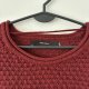 Bordowy sweter Vero Moda • gruby splot • miękki akryl • klasyczny krój M L
