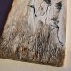 Żurawie obraz ptaki malowane na desce /26/
