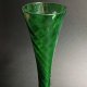 Szklany zielony szmaragdowy wazon vintage