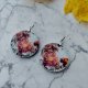 Kolczyki z grafiką Zimowe kwiaty