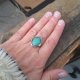 Chryzopraz - pierścionek