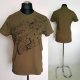 T-shirt khaki nadruk z motywami lotniczymi 100% bawełna Solid Jeans M / L Hu30