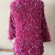 Vintage y2k różowy włochaty sweter bolerko żakiet Avant Garde