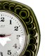 Ceramiczny, zielony zegar ścienny Weimar, Niemcy (NRD) – lata 70.